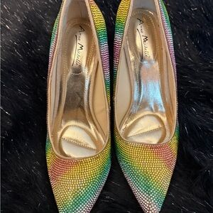 Anne Michelle Vibrant Rhinestone Heels